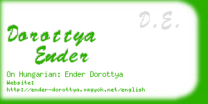 dorottya ender business card